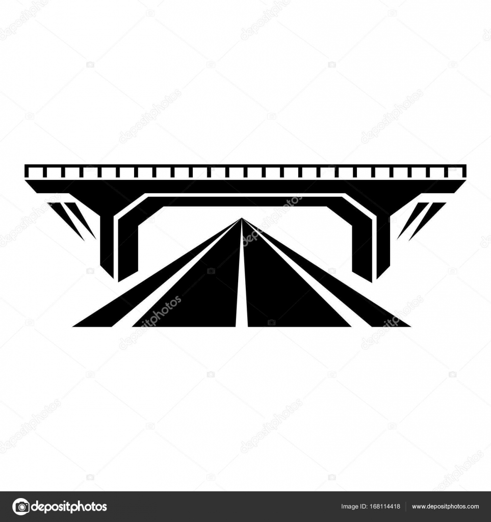 Download Concrete bridge icon, simple black style — Stock Vector © ylivdesign #168114418