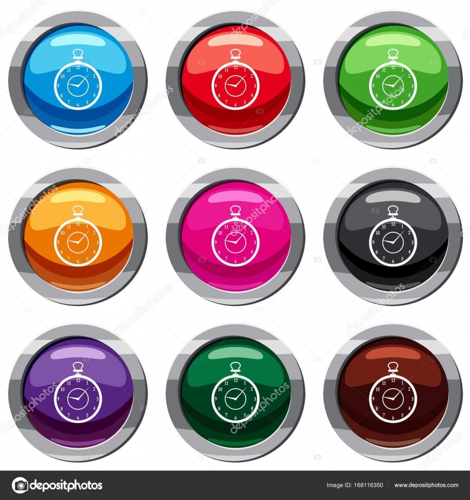 Reloj conjunto colección Vector de stock #168116350 de ©ylivdesign