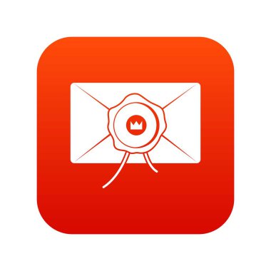 Balmumu mührü simge sayısal kırmızı zarf