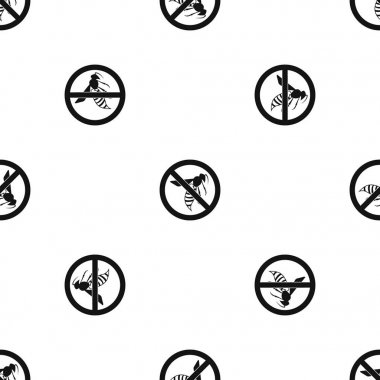 Sorunsuz siyah wasp yok desen