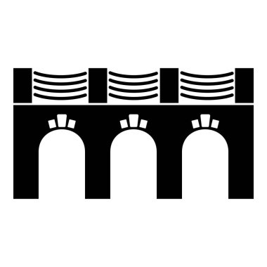 Eski kemer bridge simgesini, basit siyah stil