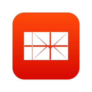 Posta parsel simgesi dijital kırmızı