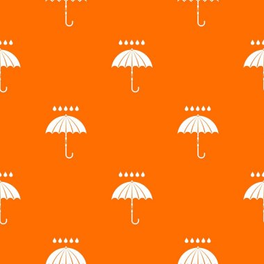 Şemsiye ve yağmur damla desen sorunsuz