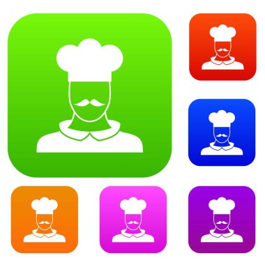 Erkek şef aşçı koleksiyonu ayarla