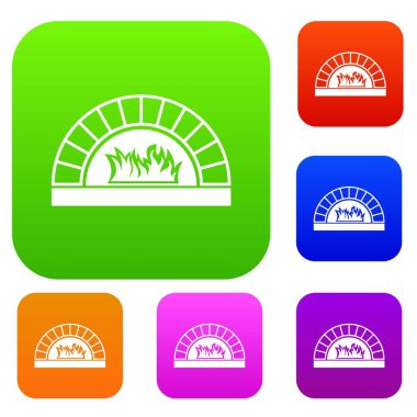 Pizza Fırını ateşle koleksiyonu ayarla