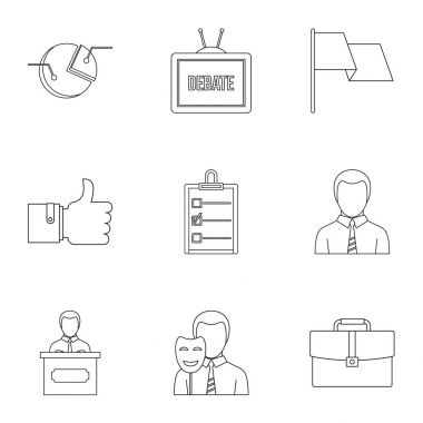 Hukuk Icons set, anahat stili