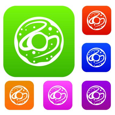 Sırlı çörek koleksiyonu ayarla