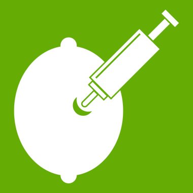 GDO limon şırınga simgesi yeşil ile