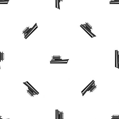 Büyük powerboat desen sorunsuz siyah