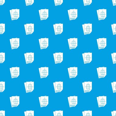 Ev inşaat proje desen kesintisiz mavi