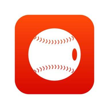Beyzbol topu simgesini dijital kırmızı