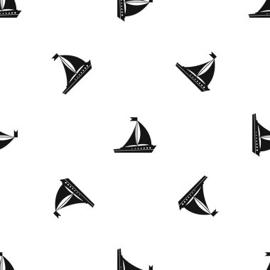 Yelken gemi model sorunsuz siyah