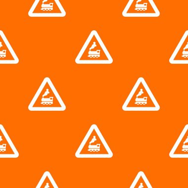 Uyarı işareti demiryolu geçişi bariyer desen sorunsuz olmadan