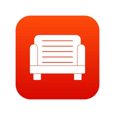 Koltuk simge dijital kırmızı