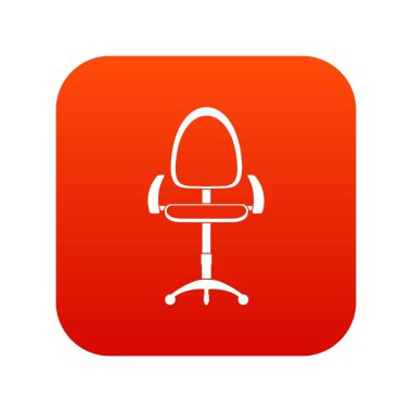 Modern ofis sandalye simge dijital kırmızı