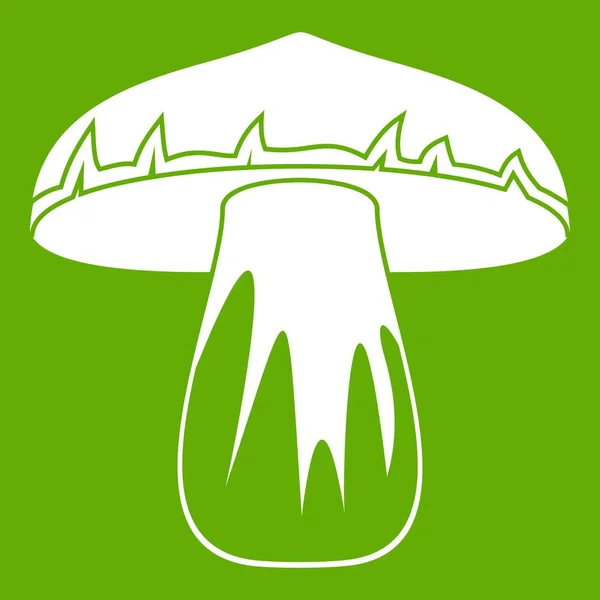 Forest icona fungo verde — Vettoriale Stock