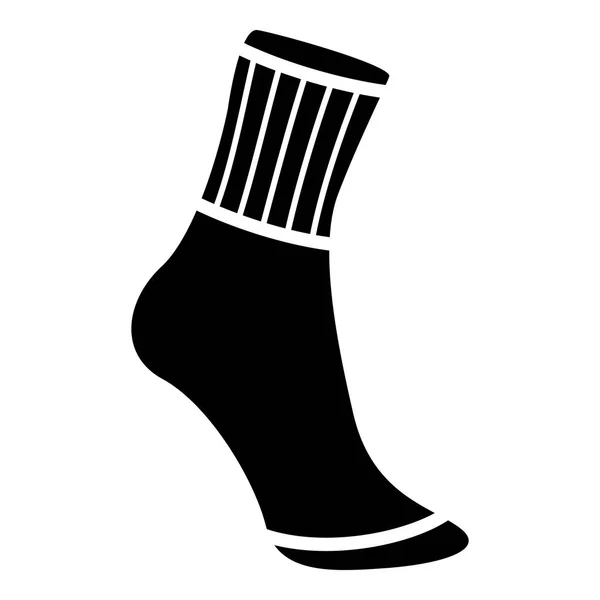 Icona Sock, semplice stile nero — Vettoriale Stock