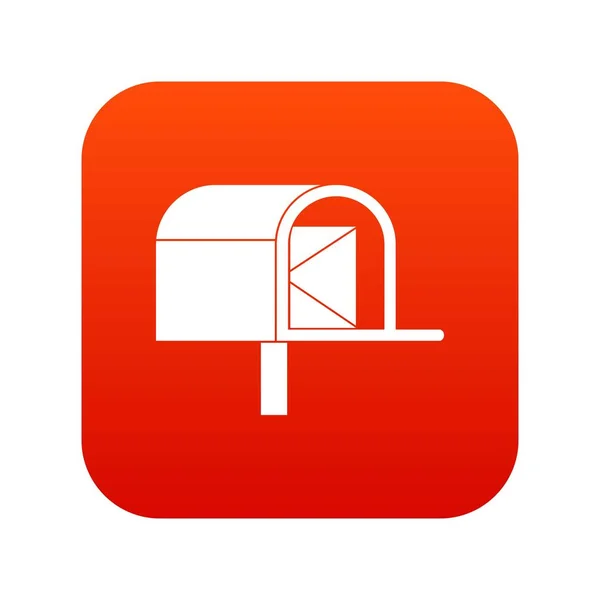 Mailbox-Symbol digital rot — Stockvektor