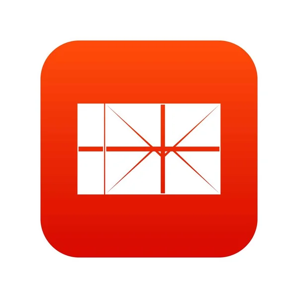 Poštovní zásilka ikonu digitální červená — Stockový vektor