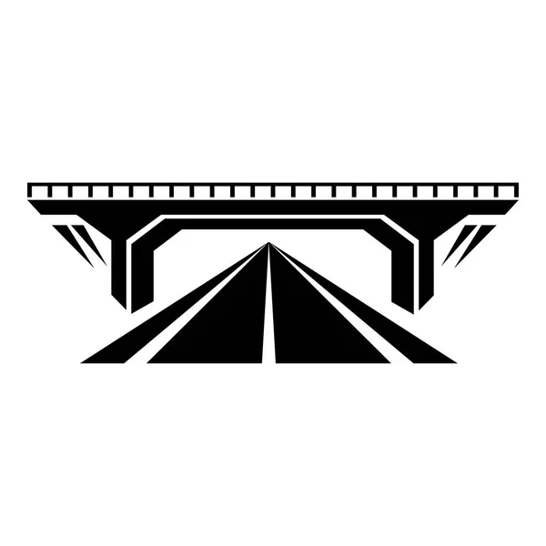 Icono de puente de hormigón, estilo negro simple — Vector de stock