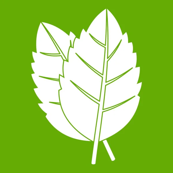 Duas folhas de manjericão ícone verde — Vetor de Stock