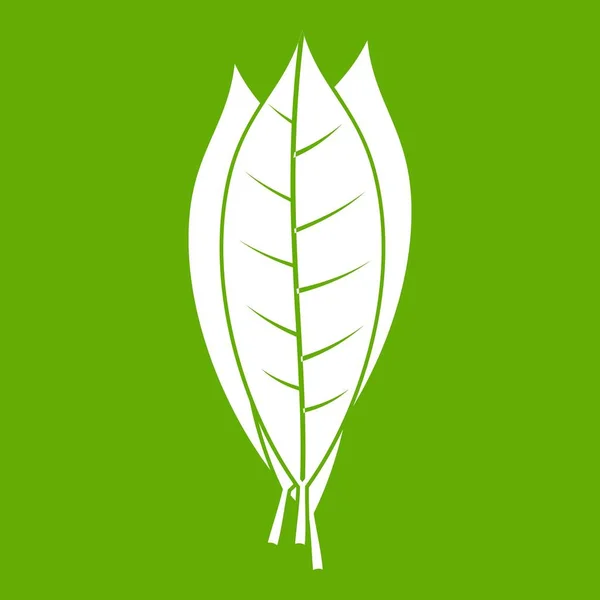 Bahía culinaria hojas icono verde — Archivo Imágenes Vectoriales