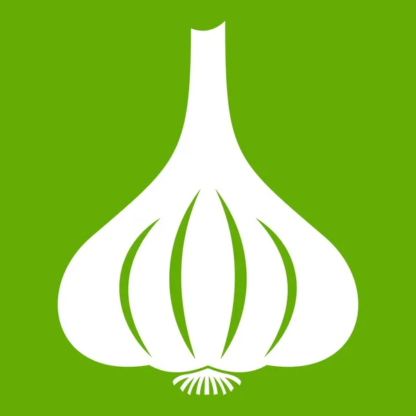 Česnek ikona zelená — Stockový vektor