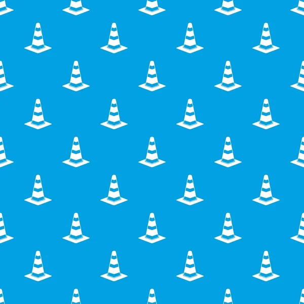 Trafik koni desen kesintisiz mavi