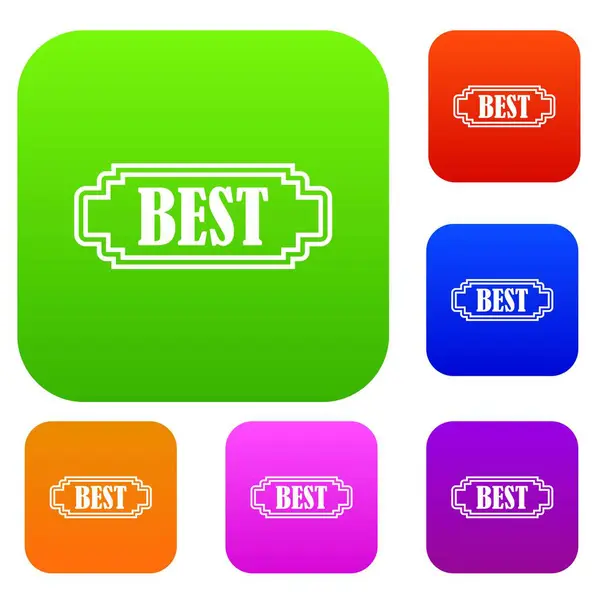 Best rectangle label set collection — Stock Vector