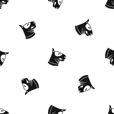 Boğa korkunç köpek desen sorunsuz siyah