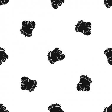 Bulldog köpek desen sorunsuz siyah