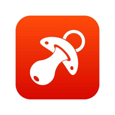 Bebek emziği simgesi dijital kırmızı