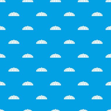 Küçük taç desen kesintisiz mavi