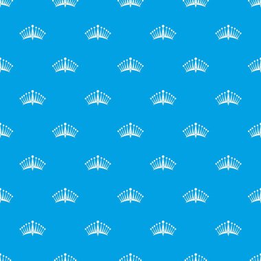 Büyük taç desen kesintisiz mavi