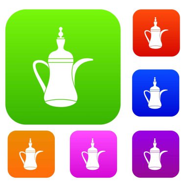 Oryantal çaydanlık koleksiyonu ayarla