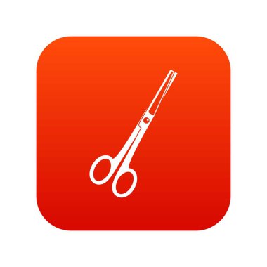 Çelik makas simgesi dijital kırmızı