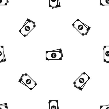 Amerikan Doları sorunsuz siyah desen