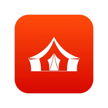 Çadır, kamp sembol simge dijital kırmızı