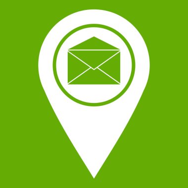 Zarf işareti simgesi yeşil ile işaret konumu