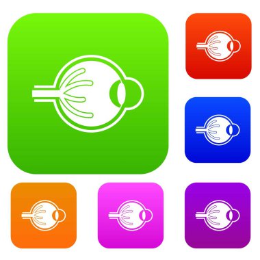 İnsan göz küresi koleksiyonu ayarla