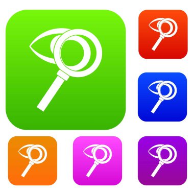 Büyüteç göz ile koleksiyonu ayarla