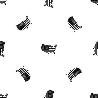 ABD harita desen sorunsuz siyah