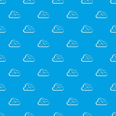 Büyük bulut deseni kesintisiz mavi