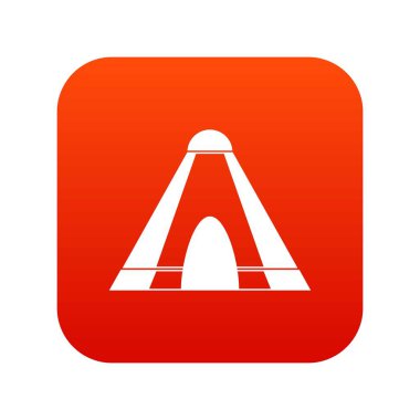 Çadır simgesi dijital kırmızı