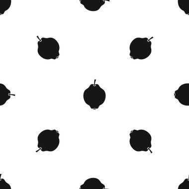 Ayva meyve deseni sorunsuz siyah