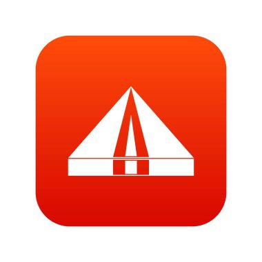 Turist kamp çadır simgesi dijital kırmızı