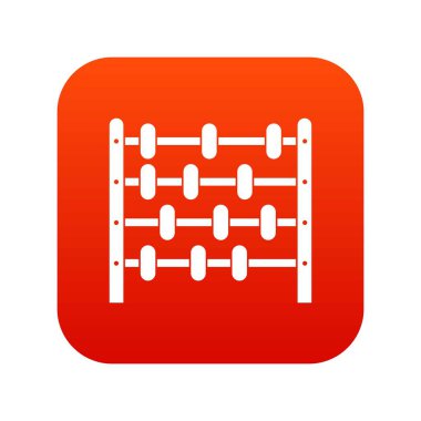 Çocuk abaküs simgesi dijital kırmızı