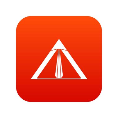 Çadır simgesi dijital kırmızı