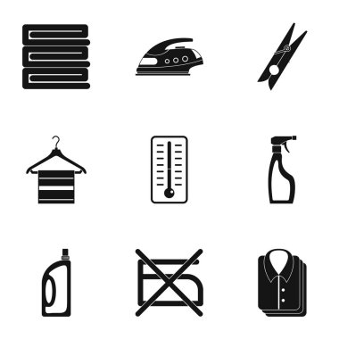 Kuru temizleme simgeleri seti, basit biçim