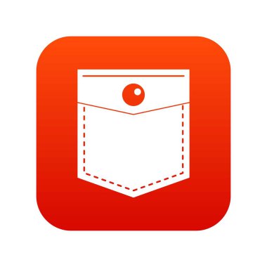 Siyah cep sembol simge dijital kırmızı